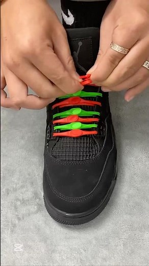 jordan 4 black cat string lace tutorial (Best Way) #lace #tutorial