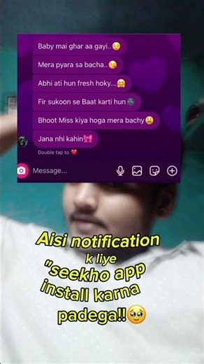 aisi notification k liye seekho app install karna padega😭🤌#reelsviral#shortsfeed #viralreels#explore