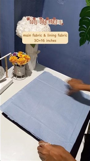 Tote bag part 1 | cloth, parts and measurements #totebag #stitching #handmadebag