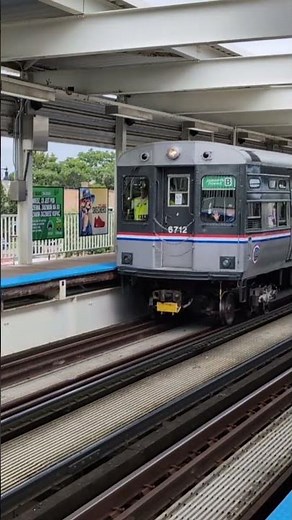 1950s-era CTA 6000 Series Railcar 47th Green Line Station Chicago #cta #greenline #chicago
