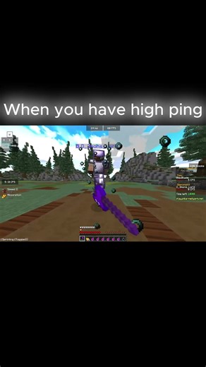 POV: You are playing on high ping in Minecraft PvP #shorts #minecraft