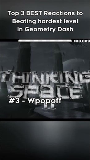 Top 3 BEST Reactions to beating HARDEST LEVEL in Geometry Dash | #top1 #geometrydash