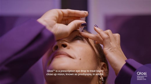 Give your readers a break and bring menus, and text messages into focus again with Qlosi eye drops. One drop in each eye or take a second 2-3 hours later for flexible, comfortable clarity—up to 8 hours, so you can enjoy life’s clear-near moments without missing a beat. Ask your doctor about Qlosi today. Book an appointment today to find out if Qlosi is right for you Important Safety Information The most common adverse reactions (5% to 8%) are instillation site pain and headaches. Please see Indi