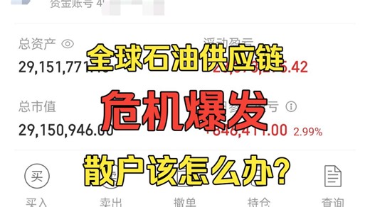 全球石油供应链，危机爆发！散户该怎么办？囤油还是选择油气相关个股或是基金？逻辑哥用逻辑一次给你讲清楚！！！