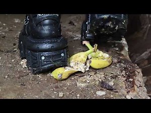 New Rock boots crush bananas