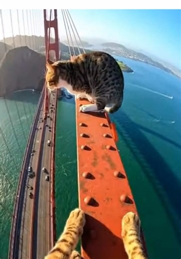 Cats Having Fun on the Golden Gate Bridge