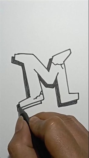 font graffiti huruf "M"
