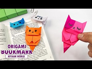 How to Make an Origami Cat Bookmark | Easy Paper Craft Tutorial #origami