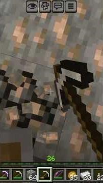Mining iron in #minecraft | #zombieapocalypse #pocketedition #shorts #minecraftpocketedtion #trend