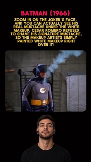 Did The 1966 Joker Actually Have A Real Mustache? #movie #facts #usa