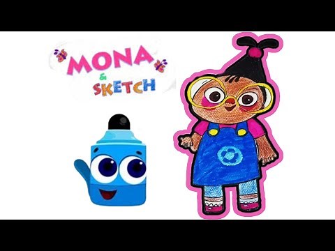 How to draw Mona and sketch ‪@BabyTV‬