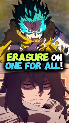 Can Aizawa's Erasure Work on Deku's One For All? #anime #manga #mha