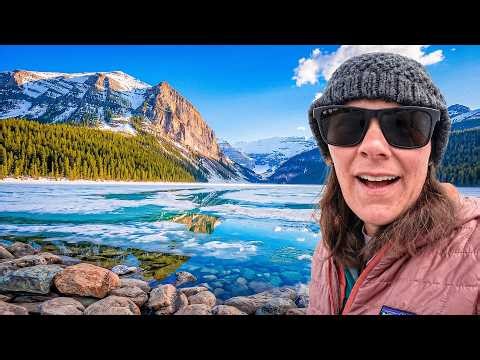 Canada Road Trip FROZEN But Beautiful Day in Banff | RV Road Trip