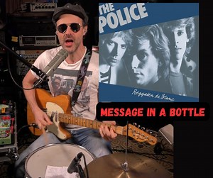 From "The Police" second album "Regatta De Blanc" one their most recognable songs, the magnificent "Message In A Bottle", with the ingenious, clever and amazing Andy Summers Riff! It was not easy playing the arpeggio strumming all the strings together, a lot of string muting control technique on left hand fingers, but i managed to play in some way... Enjoy!! The Police Sting Andy Summers Music Stewart Copeland #rocknroll #onemanband #electricguitar #80s #newwave #fender #telecaster #live #rockan