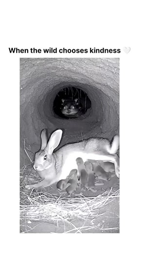 Raahii � on Instagram: "A touching moment from the wild has gone viral, showing a monkey stepping in to protect a baby rabbit and its mother when a threatening monitor lizard approaches. The monkey’s swift reaction, bravery, and seeming loyalty create a powerful scene that feels like an extraordinary act of cross-species compassion. Viewers have called it one of the sweetest wildlife rescues of the year, praising the monkey’s protective behavior as it shields the rabbit family and reminds people