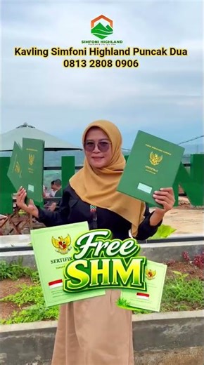 Tanah kavling, view pegunungan, legalitas SHM di puncak dua | Simfoni Highland