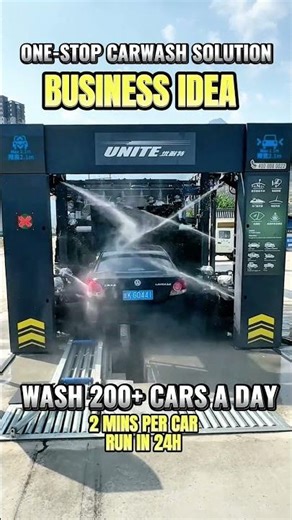 MATTIAS M-SD0900D Tunnel Car Wash: 55-60 Cars/Hour Petrol Station Operation (9-Brush System)