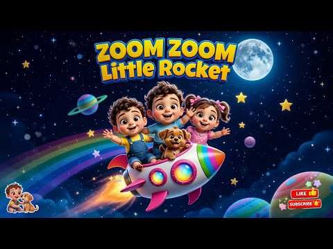 Zoom Zoom Little Rocket 🚀 Song for Kids | Space Adventure Nursery Rhyme | Pure Joy Nursery