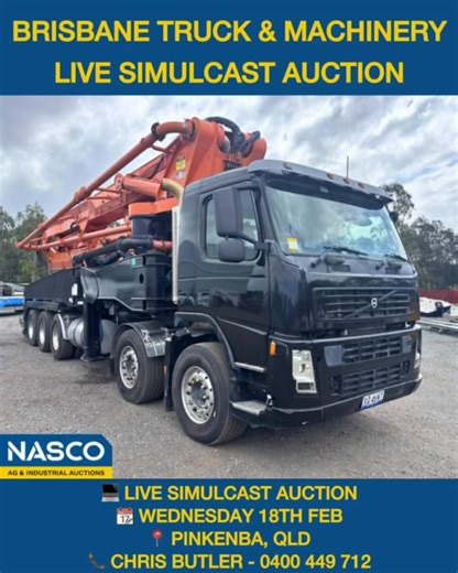 🔥 FIRST BRISBANE TRUCK & MACHINERY AUCTION OF 2026 🔥 New year. Fresh gear. Big bids. The first NASCO Brisbane Truck & Machinery Auction of 2026 is almost here, with pre-bidding opening Tuesday 17th and the main event going down LIVE SIMULCAST on Wednesday 18th. Whether you’re trackside or on the couch, you’re in the game. 🚛💻 🗓️ Pre-Bidding: Tuesday 17th 🎥 Live Simulcast Auction: Wednesday 18th 📍 Pinkenba Sale Yard 💻 Bid Online or In Person 📦 Pickup: Pinkenba QLD or as stated in the cata