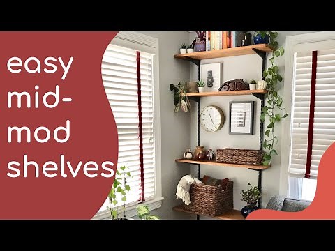 Mid century modern shelves DIY