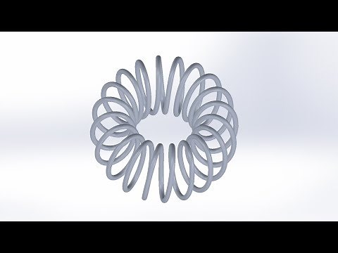 How to make Elliptical Toroidal Helix by SolidWorks / 3D CAD