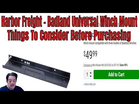 Harbor Freight - Badland Universal Winch Mount - Pro's and Con's