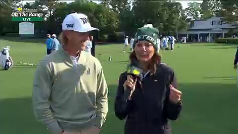 Jake Knapp got to play a practice round with Fred Couples and Vijay Singh earlier this week.He's making his 2nd Masters appearance and caught up with our @Amanda_Balionis.