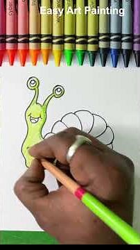 Easy way to Draw a Cute Snail Step by Step for Level 1 Students