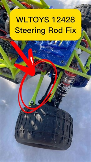 Try this easy fix broken WLTOYS 12428 steering rod #rccars #wltoys12428