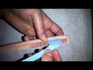 Quilling flowers using a comb..