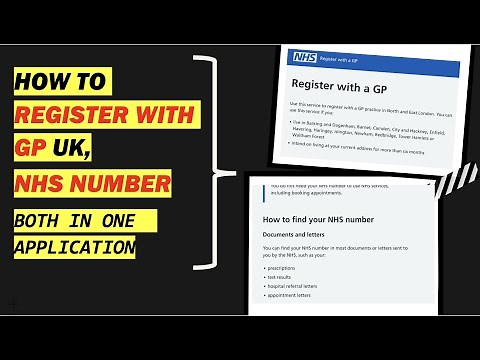 How to register with a GP surgery - NHS | How to get NHS Number. within the one application. link 👇