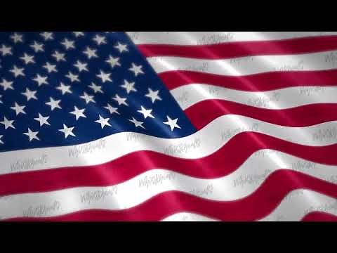 Animated waving flag : UNITED STATES (4K)