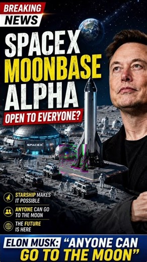 Elon Musk Reveals SpaceX Moonbase Alpha 🚀🌕 | Anyone Can Go to the Moon?