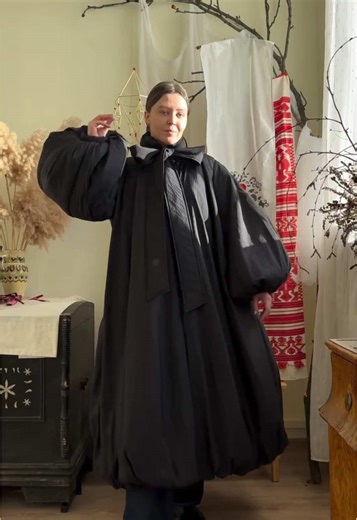 Stay Warm with the Black Cocoon Puffer Coat