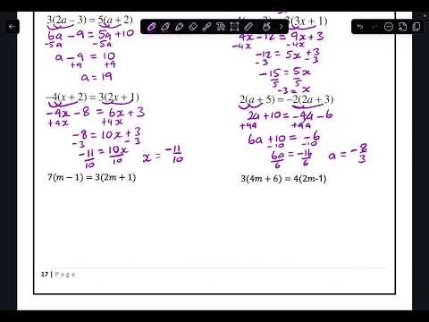 Equations with Brackets and Pronumerals on both sides
