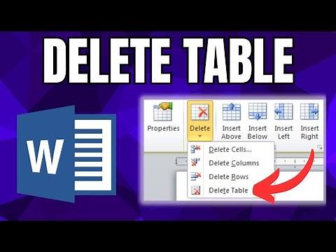 How to Delete Table from a Word Document