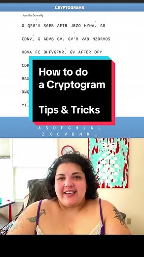 Tips and tricks for doing cryptograms! If you’ve never tried it, I definitely recommend! #wordpuzzle #wordgame #cryptogram