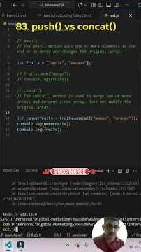 JavaScript push() vs concat() | Explained with Examples | JS Interview Question