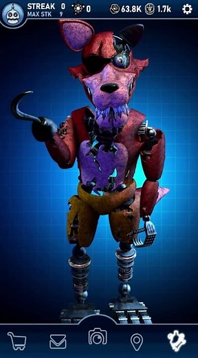 Stylized Withered Foxy FNAF AR Workshop Animation