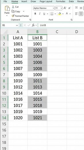 Excel Tip: Easily Spot Differences in Lists