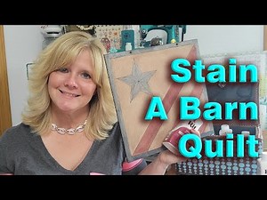 How to Stain a Wooden Barn Quilt | Easy DIY Home Décor!
