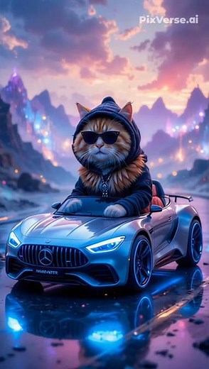 “Golden Tabby Cat Driving BMW, Mercedes & Futuristic AVTR 🚗😼✨ | Luxury + Sci-Fi Aesthetic Mix”