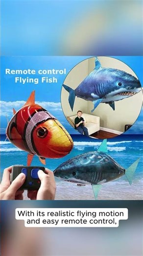 Remote Control Flying Shark / Fish Balloon – Inflatable RC Toy for Indoor Fun