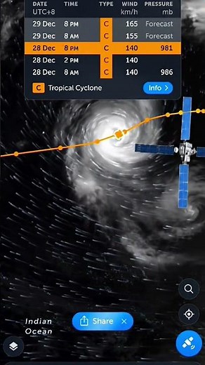 Tropical cyclone Grant latest satellite images update#cyclone #weathersatellites #weather #storm