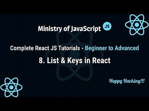 React JS Tutorials | List & Keys in React using map | React JS From Beginner to Advanced