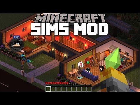 Minecraft SIMS MOD / BECOME KING OF THE VILLAGE AND GROW THE SIMS CITY!! Minecraft