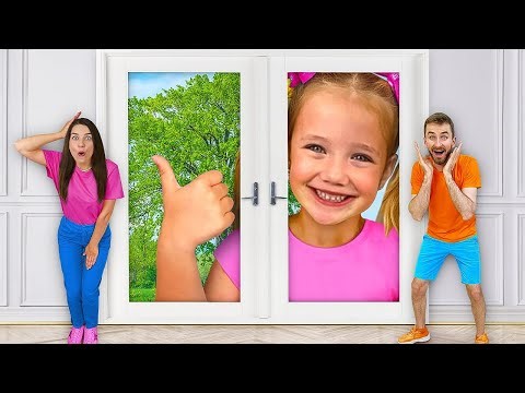 Sasha and friend compete challenges for kids