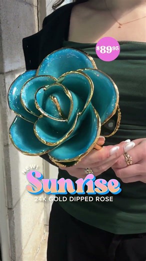 New Sunrise 24k Gold Dipped Rose