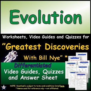 Differentiated Guide Quiz & Ans - Greatest Discoveries Bill Nye * Evolution