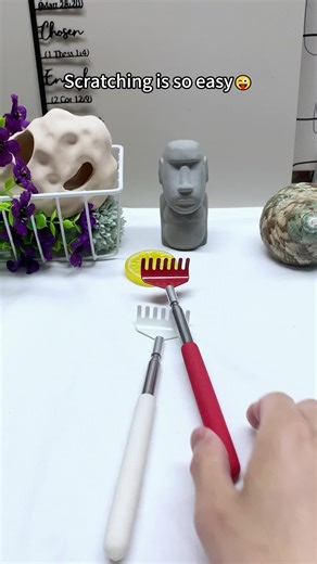 You know you can’t get someone to scratch you just how you want it so just do it yourself #backscratching #backscratcher #minibackscratcher #extendablebackscratcher